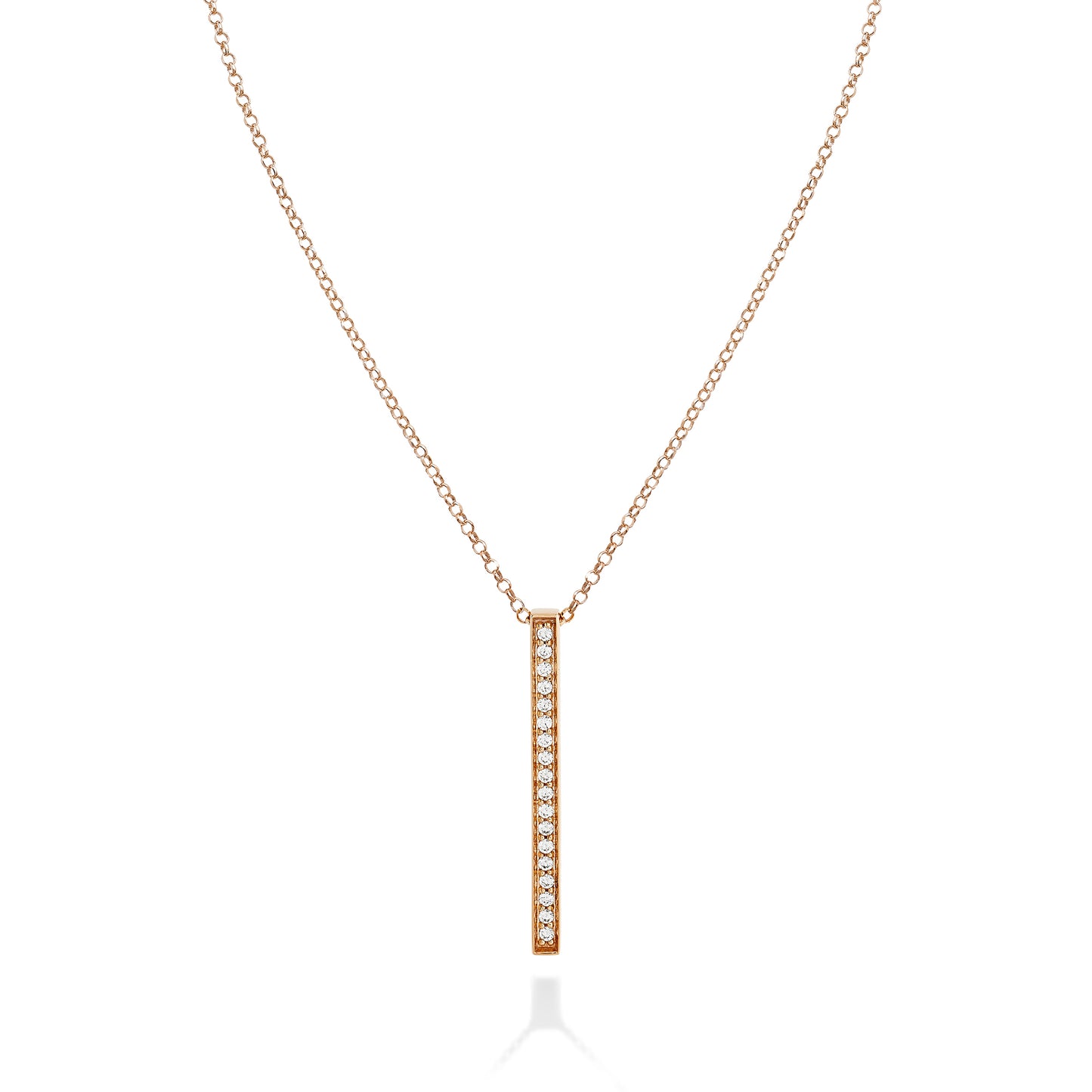 COLLANA BAGUETTE con pavé