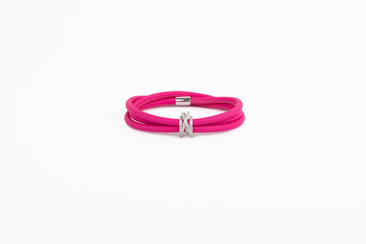 BRACCIALE TOURBILLON CON NAPPA FUCSIA
