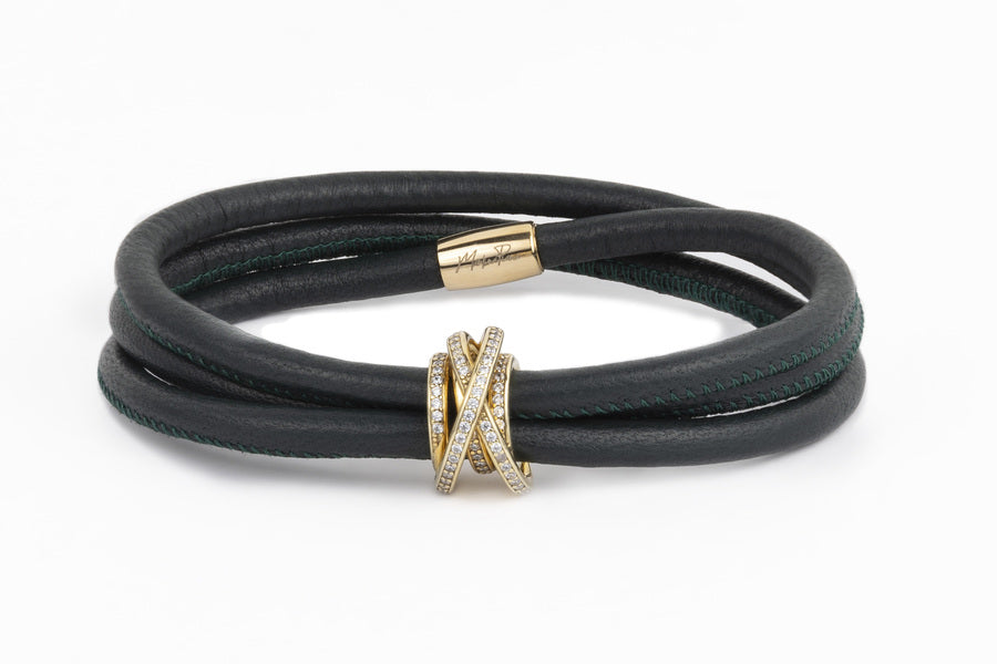 BRACCIALE TOURBILLON CON NAPPA VERDE
