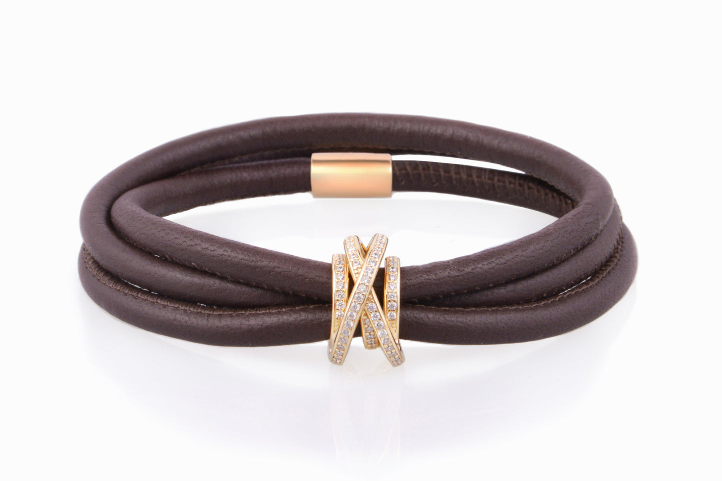 BRACCIALE TOURBILLON CON NAPPA MARRONE